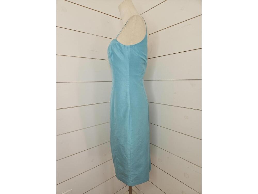 Laundry by Shelli Segal size 8 blue silk sheath dress - Picture 2 of 6